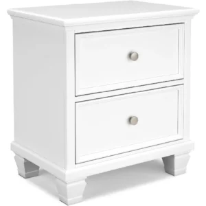 Ashley Fortman Classic 2-Drawer Nightstand in White