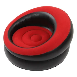 Inflatable Sofa Chair PVC Flocking Soft Air Sofa Simple Inflatable Couch for Living Room Bedroom Balcony Travel