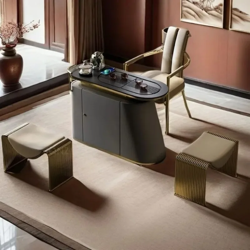 Luxury Dressing Makeup Stool Household Shoe Changing Stool Modern Comfortable Hallway Ottoman Living Room Furniture Chair - Image 6