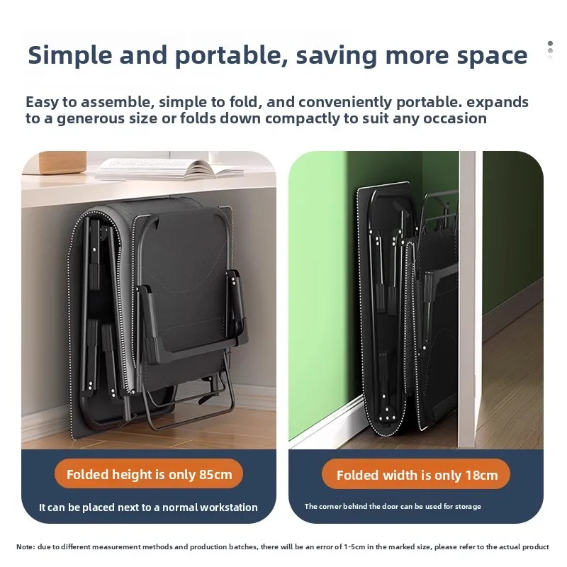 Single folding bed office lunch break artifact sleeping back chair can be placed flat hospital escort bed outdoor camp bed - Image 3