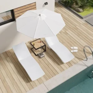 in-Pool Chaise Lounger, Weighted Design, Weather-Resistant Outdoor Patio Furniture for Poolside, Beach Chaise Lounger