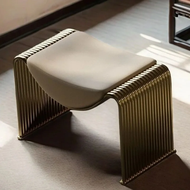 Luxury Dressing Makeup Stool Household Shoe Changing Stool Modern Comfortable Hallway Ottoman Living Room Furniture Chair - Image 2