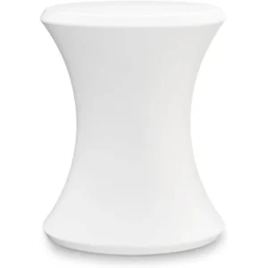 Outdoor Side Table - Pool or Patio Lounger Table - All-Weather Sun Shelf for Furniture, White, up to 15