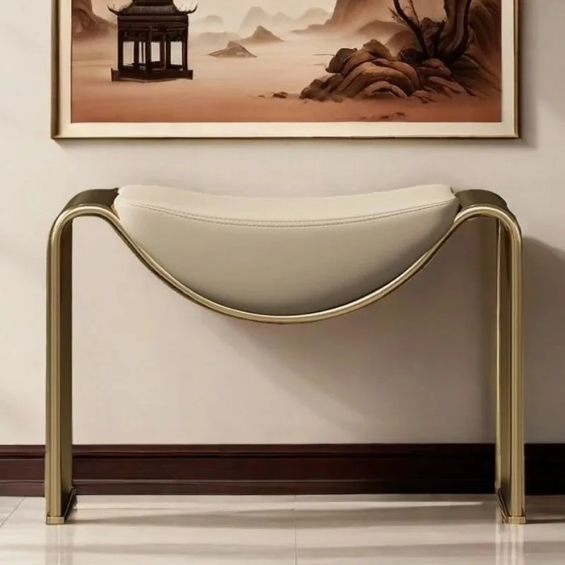 Luxury Dressing Makeup Stool Household Shoe Changing Stool Modern Comfortable Hallway Ottoman Living Room Furniture Chair - Image 4